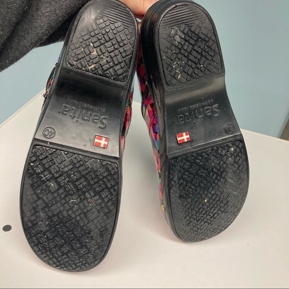 SANITA Sz 10 Scarlett Danish Design Clogs Colourful Pattern Sz 40 - Picture 4 of 9